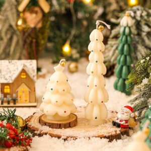 Chubby Christmas Tree Art Candles 135g